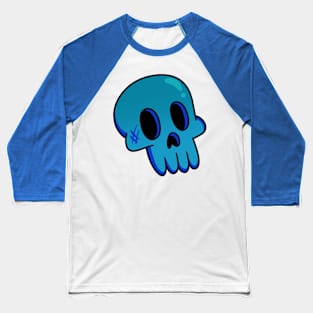 Blue Skull Baseball T-Shirt